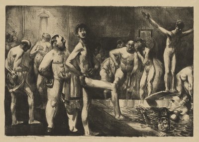 ビジネスマン向けバスルーム 作： George Bellows