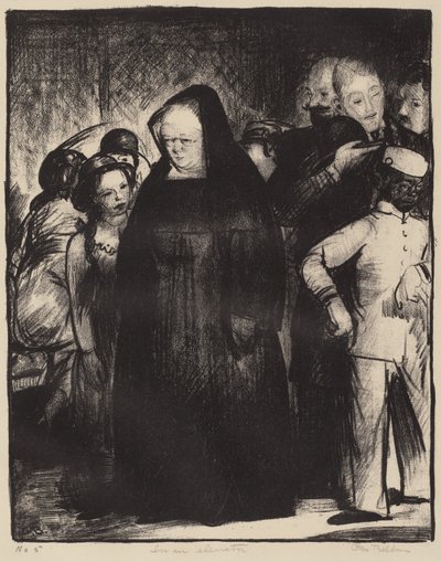 エレベーターで 作： George Bellows