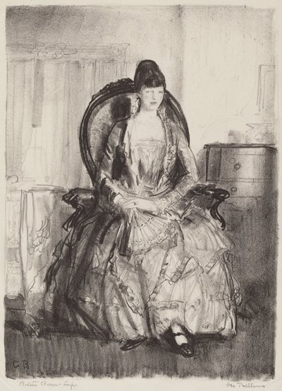 扇子を持つ女性 作： George Bellows