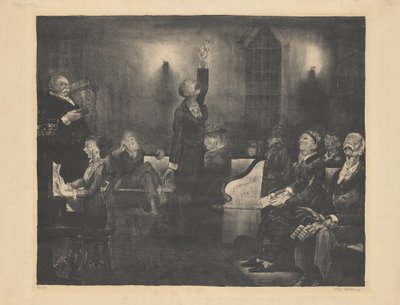 祈りの会、第二の石 作： George Bellows