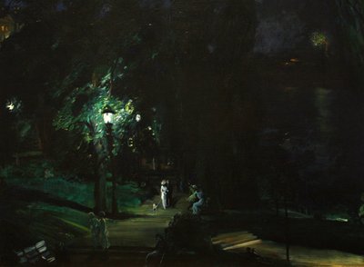 夏の夜、リバーサイド・ドライブ 作： George Bellows