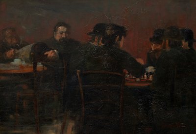 チェスプレーヤー 作： George Benjamin Luks