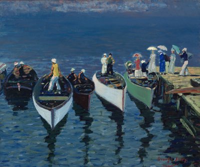 ハドソン川での休暇 作： George Benjamin Luks