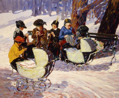 ニッターズ、ハイ ブリッジ パーク 作： George Benjamin Luks