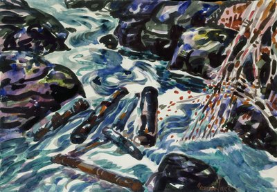 ブルック、ノバスコシア（紙に水彩と鉛筆） 作： George Benjamin Luks