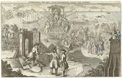 ヨーロッパの現在の状態、1742 ヨーロッパの現状イメージ（対象タイトル） 作： George Bickham (II)