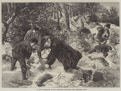 クリスマス休暇中の一日のフェレッティング 作： George Bouverie Goddard
