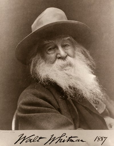 1887年のウォルト・ホイットマンの肖像 作： George C. Cox