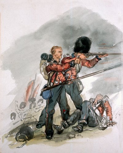 1854年頃の2人の近衛兵の最後のスタンド 作： George Cadogan