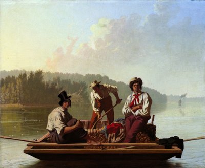 ミズーリ川の船頭たち 作： George Caleb Bingham