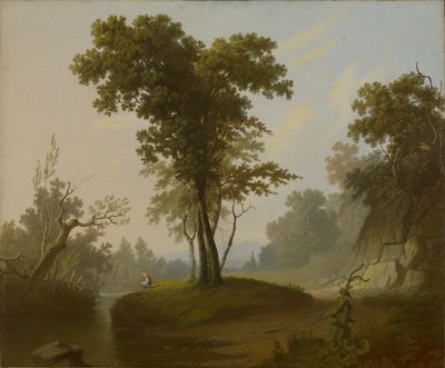 漁師のいる風景 作： George Caleb Bingham