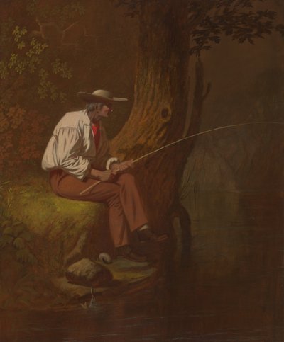 ミシシッピの漁師 作： George Caleb Bingham