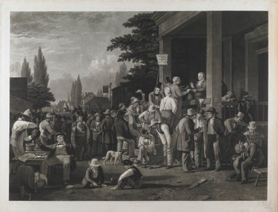 「The County Election」からの証明 17 作： George Caleb Bingham
