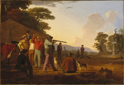 牛肉を狙う 作： George Caleb Bingham