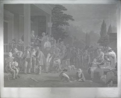 「郡選挙」の鉄板 作： George Caleb Bingham