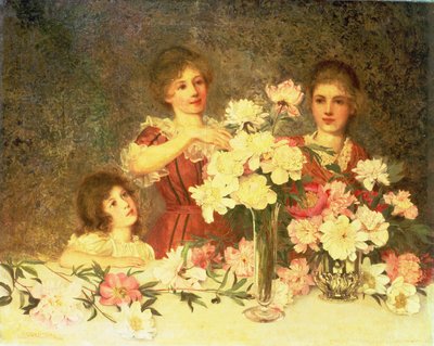 牡丹の配置、1902 作： George Carline