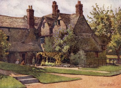 オックスフォードThe Cottages, Trinity College（カラーリトグラフ版 作： George Carline