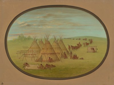 小さなスー族の村、18611869。 作： George Catlin