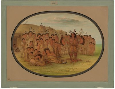 マンダンの薬師 作： George Catlin