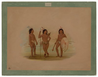プルチー族の酋長と 2 人の若い戦士 作： George Catlin