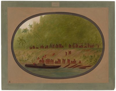 オレホナの小さな村 作： George Catlin