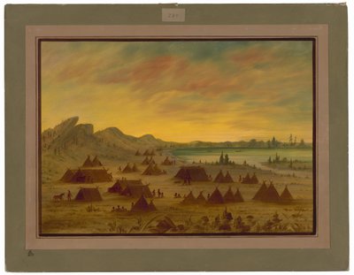 アン アパッチ ビレッジ 作： George Catlin