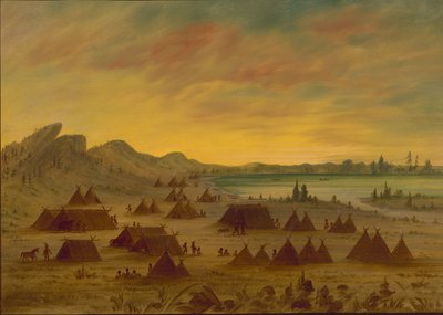 アパッチ村、18551869。 作： George Catlin