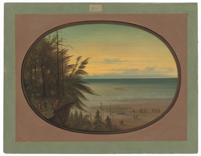 インドのはしご - Nayas インディアン 作： George Catlin