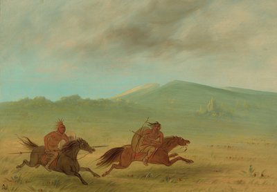 カマンチーを追うオーセージ インディアン、18611869。 作： George Catlin