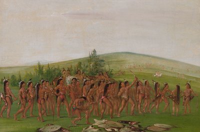 マンダンのアーチェリー 作： George Catlin