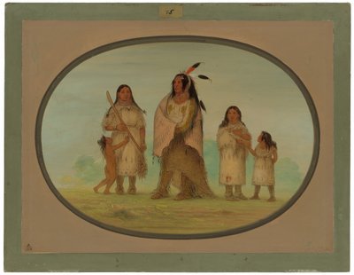 アサシンボインの戦士とその家族 作： George Catlin