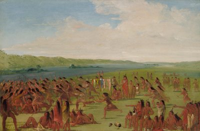 プレーリー・デュ・シアン、女たちのボール遊び 作： George Catlin