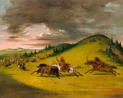スーとサックとフォックスの間の戦い、1846-1848。 作： George Catlin