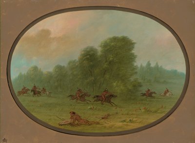 Jiccarilla Apachees と Camanchees の間の戦い、18611869。 作： George Catlin