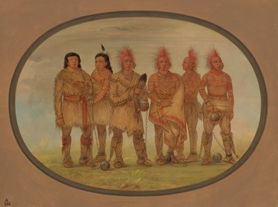 ブラック ホークと他の 5 人のソーキー囚人、18611869。 作： George Catlin