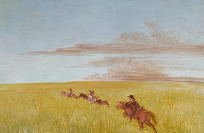 ボガード、バティスト、そして私、ミズーリの底を旅する 作： George Catlin