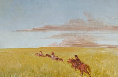 ミズーリ州の海底を旅するボガード、バティステ、そして私、1837～1839年。 作： George Catlin