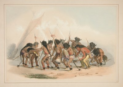 バッファローダンス、pl。 北米インディアンのポートフォリオから8人 作： George Catlin