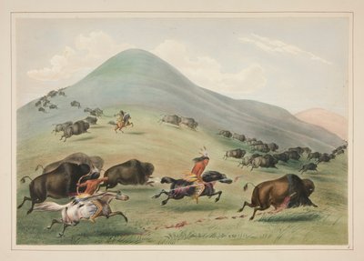 バッファローハント、チェイス、pl。 北米インディアンのポートフォリオから6人 作： George Catlin