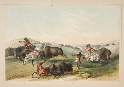 バッファローハント、チェイス、pl。 北米インディアン ポートフォリオの 7 人 作： George Catlin