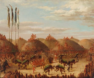 ブル・ダンス、マンダン・オキーパ儀式 作： George Catlin