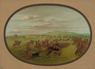 カマンチの移動、18611869。 作： George Catlin