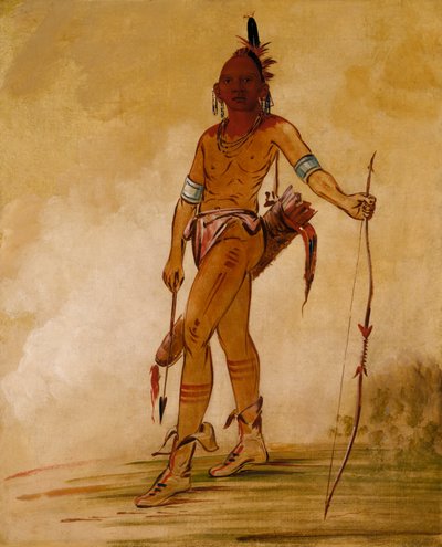 Cáh-he-ga-shin-ga、小さな酋長、1834 年。 作： George Catlin