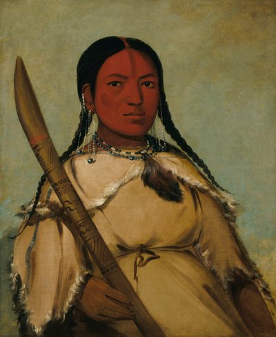 チンチャピー、忍び寄る火の虫、ハトの卵の頭の妻 作： George Catlin