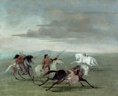 コマンチ族のマーシャル・ホースマンシップの技 作： George Catlin