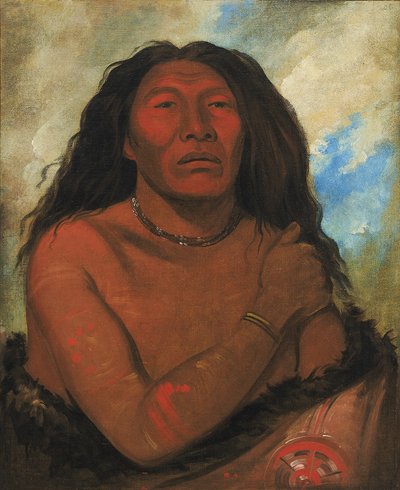 ダック・ギッツ・オ・オ・シー、レッド・ベアー、殊勲の戦士 作： George Catlin
