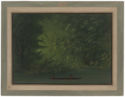 ラグーンへの入り口、アマゾンの海岸 作： George Catlin