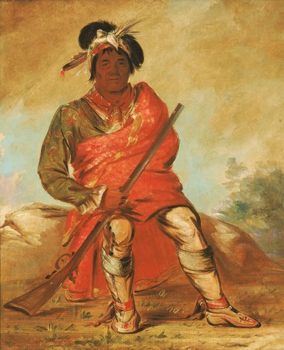 Eteh-ée-fix-e-co、心のない鹿、酋長、1838年。 作： George Catlin