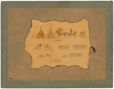 シャイアンローブの複製 作： George Catlin