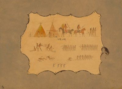 シャイアン ローブの複製、18611869。 作： George Catlin